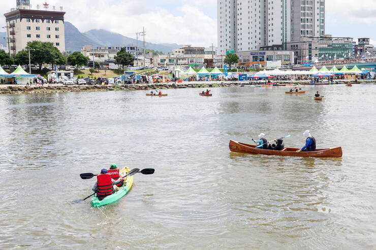 제17회 정남진 장흥 물축제 카누타기, 우든보트타기