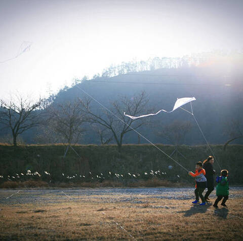 겨울방학 추억의 연날리기~