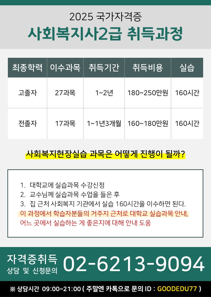  사회복지사2급 국가고시 자격증